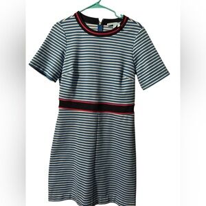 Draper James Striped Dress with Red Accents size M